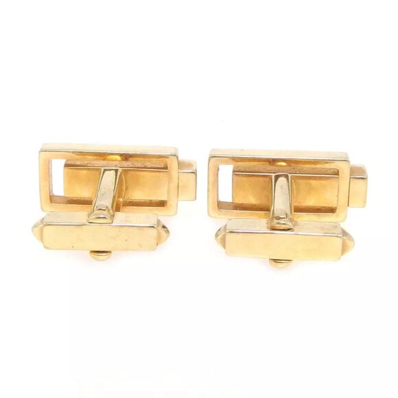 GIVENCHY Cufflinks G Mark Gold Plated Authentic used - Picture 5 of 9